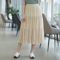 모슬린 엄마옷 쉬폰 캉캉 스커트 ESK203134 마담 미시옷 중년여성의류 빅사이즈 50대 60대여성옷