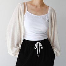 린넨 볼레로 니트 가디건