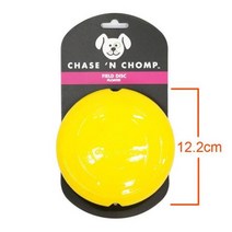 반려견 장난감 CAITEC강아지 끽끽 소리가 나는 먹이 찾기 디스크 탄력 있는 내구성 유동, Yellow+Choose 색상