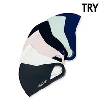 [KT알파쇼핑][트라이] 성인 패션 3D 동도전사 마스크 6가지색상 택일, 그레이/S