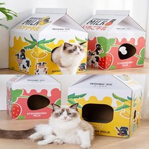 야옹이 스크래쳐 하우스 난방 텐트 실외 실내 길고양이 길양이 겨울 집 만들기 급식소, 바나나