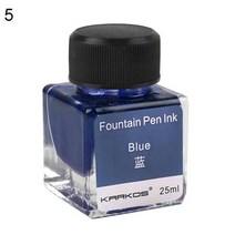 25ml 6 색 비 카본 반짝이 서예 그림 그리기 만년필 잉크 чернила для перьевой tinta p, 03 파란
