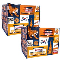 코스트코 장바구니 코리아 시장가방 오렌지 375mmX280mm, 2개