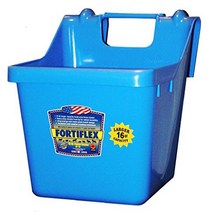 Fortiflex Hook Over Fence Feeder for Dogs/Cats and Horses 16-Quart Sky Blue, 1