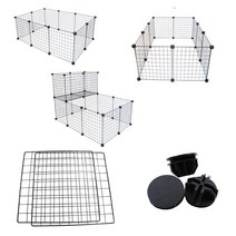 기니피크 집 오픈 케이지 DIY 툴 토끼 오리 고슴도치, 핑크 매직 피스 35x35