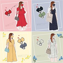 와우박스 주문제작 원피스 깔맞춤 마스크