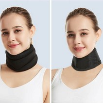 남여공용 매쉬소재 4계절 가능 목 고정 벨트 지지대, 블랙