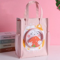 이동식 책꽂이 휴대용 만화 귀여운 파일 가방 학생 학비 캔버스 연필 케이스 책 학교 용품 보관 키즈 소녀 토트 백, A2