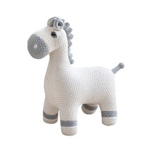 아티슈슈 동물인형 장난감 아기 공룡 기린 사슴 코끼리 강아지 고양이 당나귀 사자 코뿔소 조랑말 토끼 돌고래 유아 선물 인테리어소품, 조랑말인형 (크림), F