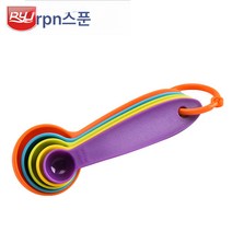 계량스푼 칼라 계량스푼 눈금 DIY 케이크 주방 베이킹도구 분유스푼 계량스푼, 혼색출하