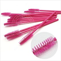나라뷰티 땅콩 스크류 브러쉬 속눈썹브러쉬 미니눈썹빗 핑크 블랙 핫핑크, 50개