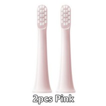 1-3pcs 소닉 전동 칫솔 XIAOMI T100 화이트닝 소프트 진공 듀폰 교체 헤드 깨끗한 브러시 노즐, 2Pink