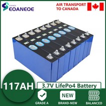 인산철 배터리 A 등급 3.7V 117AH Lifepo4 배터리 리튬 철 인산염 프리즘 셀 팩 12V 24V 48V DIY EV RV 보트 골프 카트 1-32 개입 155143, 16PCS