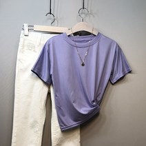 라임브릿지 1+1 크롭 차르르 반팔 티셔츠