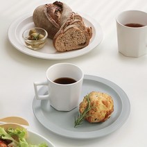 히츠키코보 타블도트 브런치 무광 접시 23cm, 시리얼(블루그레이)