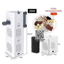 미니산소통 공기통 산소 공기 물고기 탱크 필터 수족관 필터 펌프 물고기 탱크 펌프 110v 220v 물 펌프 수족관 diy 상자 스펀지 박테리아 볼 링, 3파트가 있는 25w 펌프, au 플러그 어댑터 220v