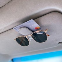 BMW Mini 미니쿠퍼 자동차용 선그라스 안경 명함 홀더 카드 클립 M90, BMW MINI 라운드 가죽 클립