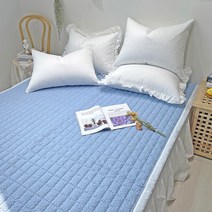 이즈베딩 아이리스 선염 시어서커 리플 여름 침대패드 (SS/Q/K/LK) 5colors, 블루
