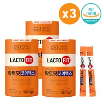 종근당 락토핏 생유산균 코어 프로바이오틱스 아연 유산균 라토픽 60포 x 3통 6개월분, 구성선택, 60포X3통_6개월분