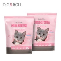 디그앤롤 고양이모래 벤토나이트 핑크젤리 에브리벤토 12kg (6kg x 2팩) 11203424, 무향