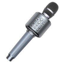goodaaa 무선 노래방 마이크 전화 홈 노래 휴대용 마이크 스피커 y11s 콘덴서 microfone 블루투스 호환, 협력사, 회색