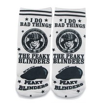 영화 Peaky 블라인더 코튼 숏 귀여운 유니섹스 스케이트 보드 남성 여성 캐주얼 미끄럼 한면 인쇄 양말 소녀 소년