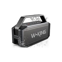 블루투스 스피커 WKING 60WRMS80W피크 딥버스포함 휴대용 스피커 중저음 IPX6 방수 실외 무선 스피커 블루투스 5.0 True Wireless Stereo 40시간 재생시간 파워뱅크 TF카드 AUX NFC EQ