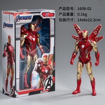 아이언맨 피규어 마블 스파이더맨 헐크 액션 블랙팬서 타노스 캡틴아메리카 토르 어벤저스 장난감 집들이 파티 생일 선물, 1피스 2, without box