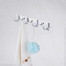 굿즈트리 플랜홈 후크 욕실걸이(4구)/욕실행거 스텐 후크걸이, 선택완료, 단품없음