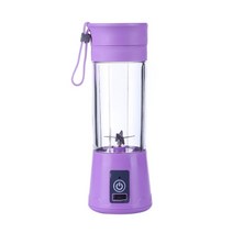 닭가슴살믹서기 초고속 진공블렌더 무선 레트로 미니믹서기 푸드프로세서 246 blades 380ml usb 충전식 주스 기계 블렌더 믹서 휴대용 과즙 짜는기구 스무디 메이커 레몬, 6 블레이드, 자주색, 협력사