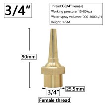 관수자재 미니스프링쿨러 정원 잔디 팝업 스프링클러 90/180/360 도 회전 가능한 교체 분산 노즐 관개용, 02 G3I4, 02 G3I4