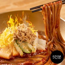 의령소바 특제 맛있게 매운 불비빔소바 5인분 세트 (불비빔양념장1통 + 메밀생면 5인분), 1개