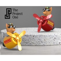 더프로젝트 원 해병대 에어휠 차량용방향제, 레드, 블랙체리