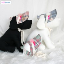 [스토어봄] 펫펑크 강아지 겨울모자 체크홀릭3종-흔들어도 벗겨지지 않아요-펫펑크, 색상:핑크 / 사이즈:M(6키로이상)