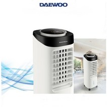 DAEWOO 냉풍기 자연바람 이동식냉풍기 상하좌우회전날개 슬림디자인 에어쿨러 써큘레이터, 화이트