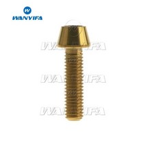 렌치 육각 볼트 너트 나사 Wanyifa 자전거 스템 시트 포스트용 티타늄 알렌 키 테이퍼 헤드 M5 x 9 16 18 20 25 30 35 40 45 50 55 60mm, Gold, 25mm