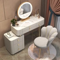 고급 화장대 력셔리 백화점 화장대 침실 5성급 4성급 호텔 침실가구 메이크업 신혼부부 가구, 80cm 세트 그레이