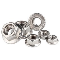 플랜지 너트 육각 후렌치너트 스테인레스 스틸 DIN6923 플렌지 후렌지 잠금 M3 M4 M5 M6 M8 M10 M12, M12(5개), 1개