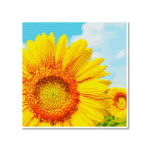 모모픽스 보석십자수 30x30cm 캔버스형 AB비즈, DC14 황금빛 해바라기