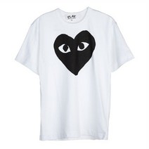 꼼데가르송 하트 로고 반팔 티셔츠 P1T070 WHITE BLACK