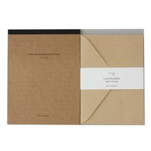JAYART21_(편지지 봉투)10.크라프트라인 메세지패드 편지봉투 편지지 깔끔한편지지 심플한편지지세트 편지지세트-jay0615, 옵션이없는상품임, 옵션이없는상품임