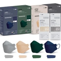 슈퍼클래스 KF94 스타일 컬러마스크 대형 90매, 네이비