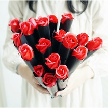 아르띠콜로 장미 비누꽃 한 송이 20개 세트, 로맨틱레드