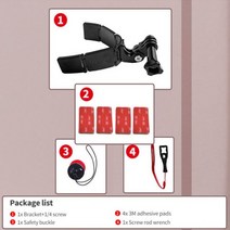 액션캠 DJI 액션 2 용 오토바이 헬멧 턱 스탠드 마운트 홀더 GoPro Hero 풀 페이스 10 9 8 7 Yi 카메라 액세서리, 세트-2