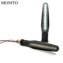 오토바이 회전 신호 LED 조명 흐르는 물 깜박임 표시기 혼다 cb190r 원숭이 야마하 tmax 500 530, 04 1 Pair White