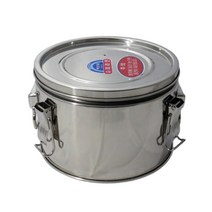 우성 스텐 유압식 급식 보온 보냉 밀폐용기 이중 국통, 이중유압국통(8L)