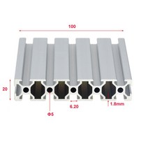 어닝레일 2040 3030 알루미늄 프로파일 100 350 400 450 500 550 600 mm 선형 레일 압출 CNC 3D 프린터 부, 05 20100_10 550mm