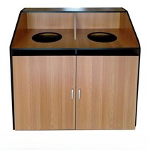 카페반납대 카페 셀프바 음료 반납대 수거함 퇴식대 카페 분리수거함 리턴바, 티크 100x 95x 50 cm