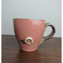 핸드메이드 도자기 카페 머그 컵 머그잔 커피잔, 분홍