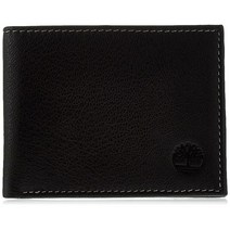 Timberland 남성용 블릭스 슬림폴드 가죽 지갑 블랙 원 사이즈, Black